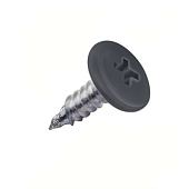 Саморезы металл-металл с прессшайбой ШСММ 4,2х16мм, 200шт, RAL 7024 графитовый серый Саморезы металл-металл с прессшайбой ШСММ 4,2х16мм, 200шт, RAL 7024 графитовый серый