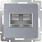  Розетка RJ-11+RJ-45 серебряный Werkel /W1182106 