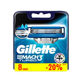 Сменные кассеты для бритья GL Mach3 Turbo Aloe 8шт Сменные кассеты для бритья GL Mach3 Turbo Aloe 8шт