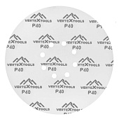 Круг абразивный под липучку 225мм Р40 5шт Vertextools 