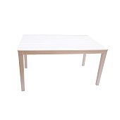  Стол пластиковый прямоугольный Прованс, 140х80х70 см, белый   арт.3723-МТ001 