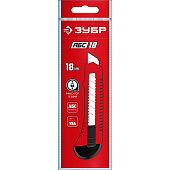 Нож из АБС пластика со сдвижным фиксатором АБС-18, сегмент. лезвия 18 мм, ЗУБР Нож из АБС пластика со сдвижным фиксатором АБС-18, сегмент. лезвия 18 мм, ЗУБР