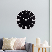 Часы настенные Рубин "Классика", d=50 см, открытая стрелка, черный+белый, металл, МДФ, 5014-001 Часы настенные Рубин "Классика", d=50 см, открытая стрелка, черный+белый, металл, МДФ, 5014-001