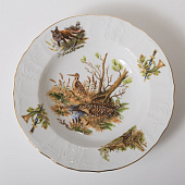  Тарелка глубокая 23 см Thun Bernadotte, декор "Охотничьи сюжеты" БТФ0100 