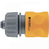  Соединитель пластмассовый быстросъемный для шланга 3/4", аквастоп, однокомпонентный, LUXE// PALISAD , 66259 