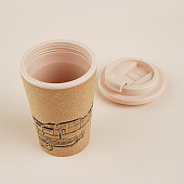 Стакан для кофе с крышкой «Венеция», пробковый, 350 мл, 9,5х9,5х14,5 см, бежевый 9951491 Стакан для кофе с крышкой «Венеция», пробковый, 350 мл, 9,5х9,5х14,5 см, бежевый 9951491