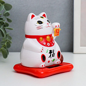 Маятник Кот манэки-нэко косынка с цветами, пластик, белый, 9,5х10х9,5 см, 7353572 Маятник Кот манэки-нэко косынка с цветами, пластик, белый, 9,5х10х9,5 см, 7353572