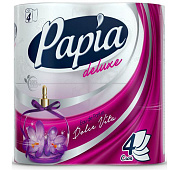 Туалетная бумага Papia Deluxe Dolce Vita 4-х сл. белая с ароматом и рисунком 4 шт. Арт.5031373 (ф14)