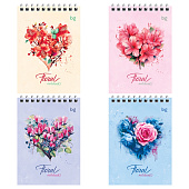  Блокнот А6 40л гребень блок клетка карт обл. Floral notebook Б6гр40 58703 
