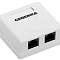  Розетка компьютерная 2-м ОП RJ45 5E UTP GENERICA, белый 
