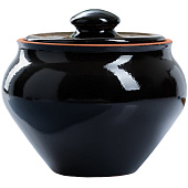 Горшочек под жаркое с крышкой "Вятский" 0,9л, черный 7621703 Горшочек под жаркое с крышкой "Вятский" 0,9л, черный 7621703