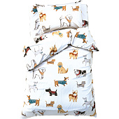 Комплект постельного белья Этель Dog party, полуторный, бязь, наволочка 50х70 см -1 шт, 7115437 Комплект постельного белья Этель Dog party, полуторный, бязь, наволочка 50х70 см -1 шт, 7115437