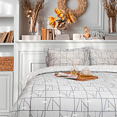  Комплект постельного белья Cleo сатин Notte Bianca с одеялом евро макси 32/005-NBOL 