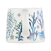 Кружка, 380 мл, фарфор, белая/синяя,Ocean Life MW475-DI0456 Кружка, 380 мл, фарфор, белая/синяя,Ocean Life MW475-DI0456