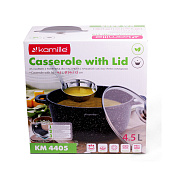 Кастрюля Kamille 4,5 л "чёрный мрамор" 4405 Кастрюля Kamille 4,5 л "чёрный мрамор" 4405