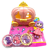 Игровой набор (карета, кукла, браслет 3 шт, заколка 3 шт), 23х23 см, блистер, 6288-6 Игровой набор (карета, кукла, браслет 3 шт, заколка 3 шт), 23х23 см, блистер, 6288-6