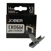Скобы для степлера тип 53, 14мм, 1000шт, закаленные, Jober