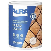 Декоративно-защитная лазурь для древесины "Aura Fasad Lazur" дуб 0,9л Декоративно-защитная лазурь для древесины "Aura Fasad Lazur" дуб 0,9л