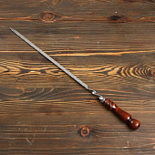  Шампур плоский узбекский с деревянной ручкой, рабочая длина - 40 см, ширина - 12 мм, толщина - 3 мм 9310107 