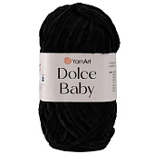  Пряжа Dolce Baby, микрополиэстер, 85 м/50 гр, 742 черный, 7689459 