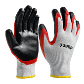 Перчатки с двойным латексным обливом, набор 10шт, размер L-XL, 10класс, ЗУБР Перчатки с двойным латексным обливом, набор 10шт, размер L-XL, 10класс, ЗУБР