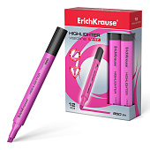  Текстовыделитель ErichKrause V-17 Neon, 0,6 - 4,5 мм, розовый, скошенный, 56702 