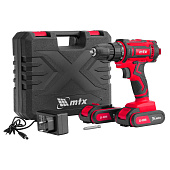  Дрель-шуруповерт аккумуляторная CDS-20, 20В, Li-Ion,40Нм, 2АКБ(2Ач),кейс MTX 