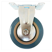  Опора колесная неповор.на площ.100мм пласт/резин (серый 1 шт)(70кг) 