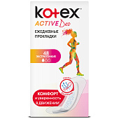 Ежедневные гигиенические прокладкии Котекс Эктив 48