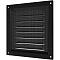  Решетка вентиляционная 200х200 металлическая 2020МЭ Black 