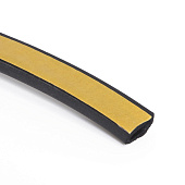 Уплотнитель D-профиль 21х15мм черн одинарный Уплотнитель D-профиль 21х15мм черн одинарный