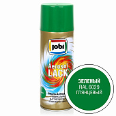Эмаль аэрозольная алкидная глянцевая зеленая RAL 6029 JOBI 520мл