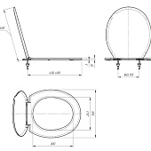 Сиденье для унитаза Стандарт Н чёрное Сиденье для унитаза Стандарт Н чёрное