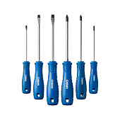 Отвертки с закаленным стержнем СИБИН в блистере, 6 предметов Отвертки с закаленным стержнем СИБИН в блистере, 6 предметов