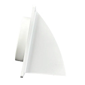  Вывод стенной с обратным клапаном 175х175 с выходом d120 белый 