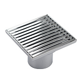 Трап нерж вертикальный D50 100х100мм сухой затвор хром Трап нерж вертикальный D50 100х100мм сухой затвор хром