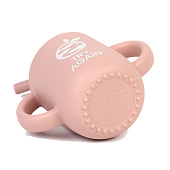 Поильник с трубочкой силиконовый «Try again», 200 мл., розовый 10101224 Поильник с трубочкой силиконовый «Try again», 200 мл., розовый 10101224