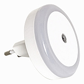 Ночник Круг LED 0,5Вт 220В датчик освещ NL-817-S /LEEK