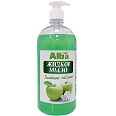Жидкое мыло ALBA Зеленое яблоко с дозатором 1л Жидкое мыло ALBA Зеленое яблоко с дозатором 1л