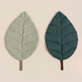  Прихватка для кухни SL HOME-2 шт. "Green leaves" 26х18 см, 100% лён, синтепон, 200г\м2 10738755 