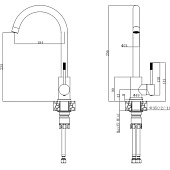  Смеситель для кухни высокий излив нерж K 55 