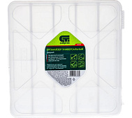 Органайзер универсальный средний 20 х 20 х 4,5 см, прозрачный матовый // Сибртех Органайзер универсальный средний 20 х 20 х 4,5 см, прозрачный матовый // Сибртех