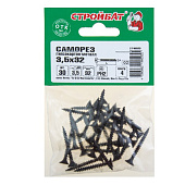 Саморезы гипсокартон-метал ШСГМ 3,5х32мм, 30шт, фосфатированные Саморезы гипсокартон-метал ШСГМ 3,5х32мм, 30шт, фосфатированные