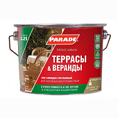  Лак алкидно-уретановый  Террасы & Веранды Глянцевый PARADE L25 2,5л 