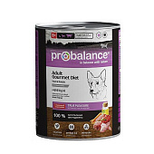  Влажный корм ПРОБаланс для собак Телятина, кролик 850гр Gourmet Diet 