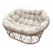  Диван Garden story Мамасан до 180 кг арт.CN4823-MT, ротанг искусственный, (корзина, подушка, подставка), бежевый 