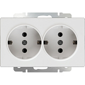 Розетка 2-м с/з белая W1172001 Розетка 2-м с/з белая W1172001