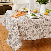 Скатерть (саржа) Этель "Black flowers" 149х220см 10283362 Скатерть (саржа) Этель "Black flowers" 149х220см 10283362