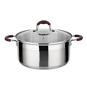 Кастрюля c крышкой 24х11,5 см.  5,1 л. нерж. сталь Тофу / Toffee Es TOFL24BE101