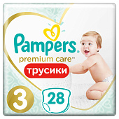  Подгузники-трусики PAMPERS Premium Care Pants д/мальчиков и девочек Midi (6-11 кг) Упаковка 28 